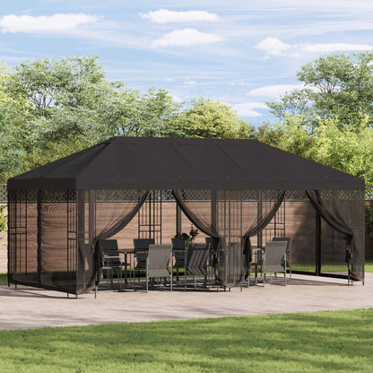 vidaXL 6 x 3 m Anthracite Polyester and Steel 190 gsm