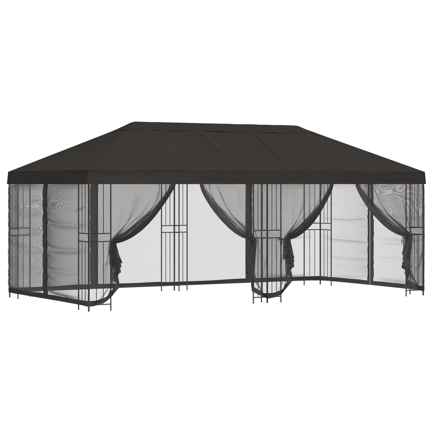 vidaXL 6 x 3 m Anthracite Polyester and Steel 190 gsm