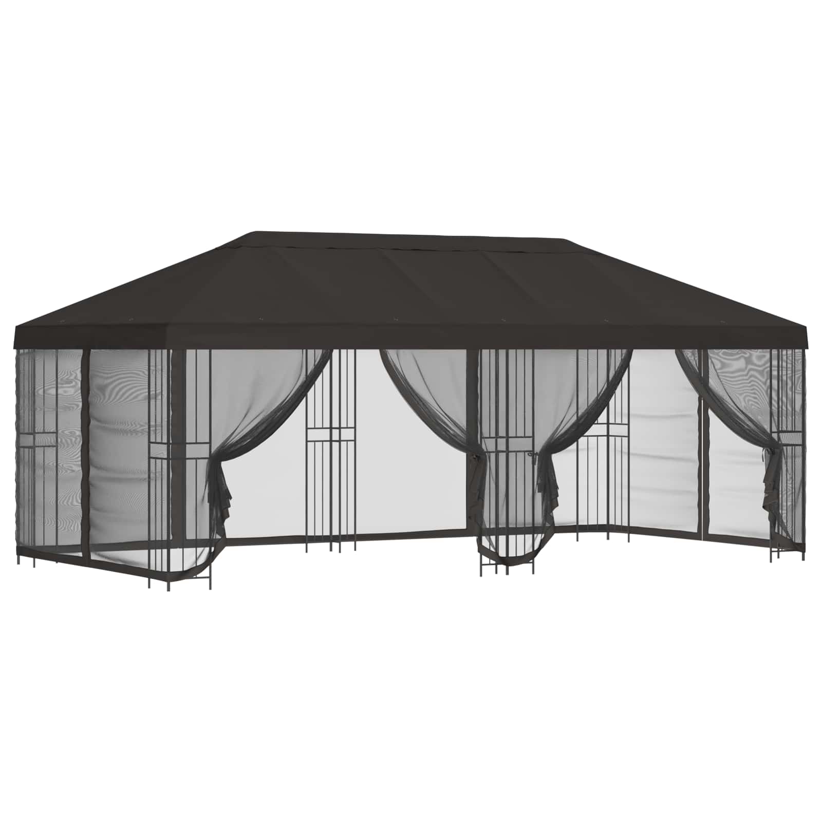 vidaXL 6 x 3 m Anthracite Polyester and Steel 190 gsm