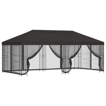 vidaXL 6 x 3 m Anthracite Polyester and Steel 190 gsm