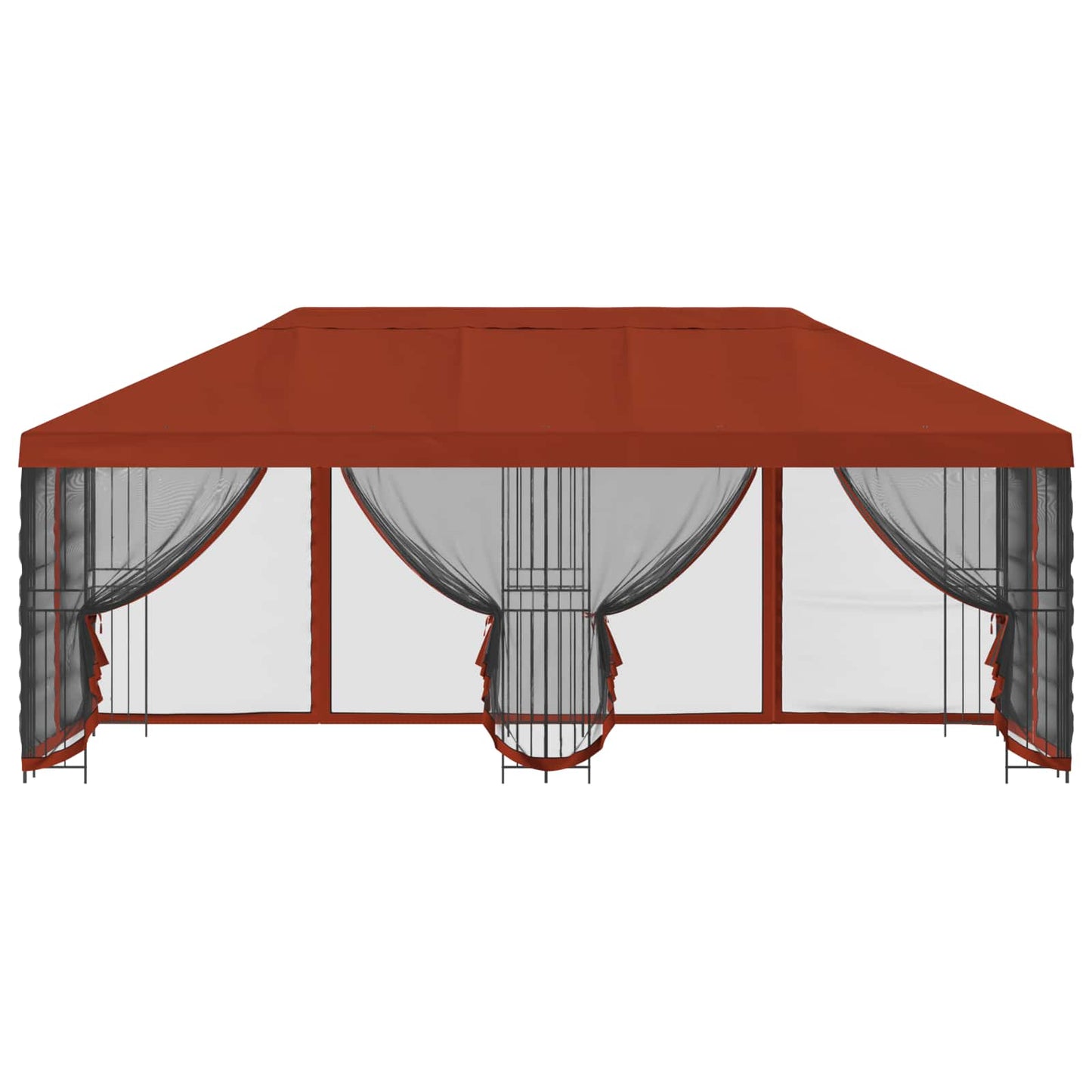 vidaXL 6 x 3 m Terracotta Polyester and Steel 190 gsm