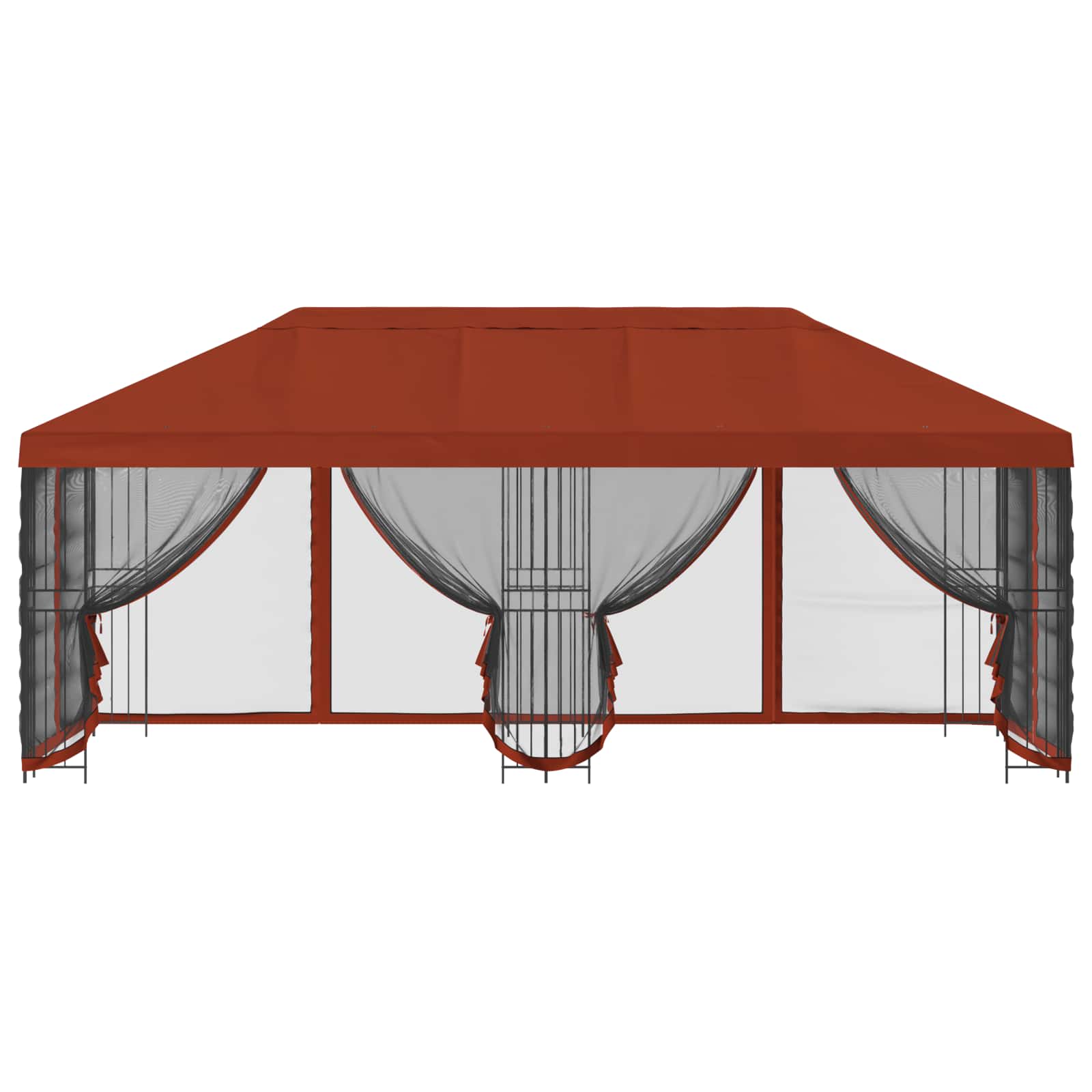 vidaXL 6 x 3 m Terracotta Polyester and Steel 190 gsm