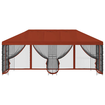 vidaXL 6 x 3 m Terracotta Polyester and Steel 190 gsm