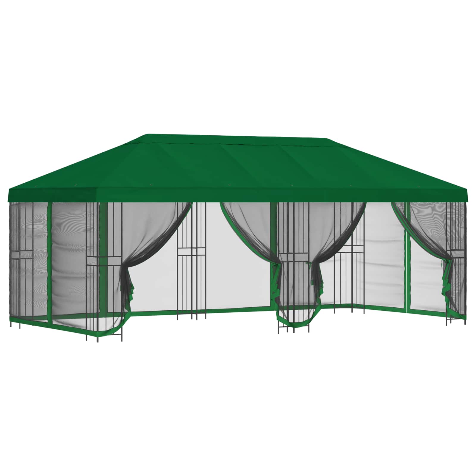 vidaXL 6 x 3 m Green Polyester and Steel 190 gsm