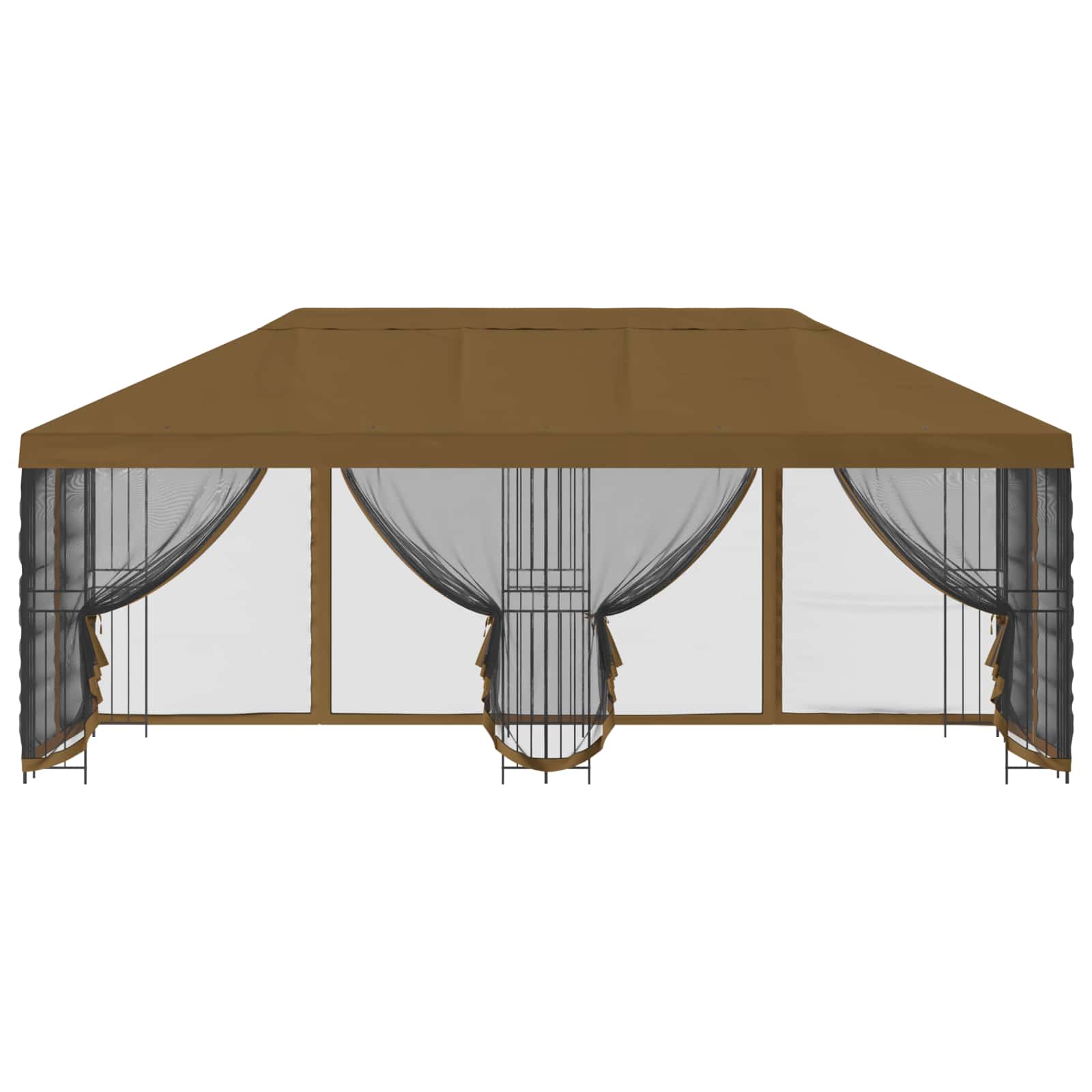 vidaXL 6 x 3 m Taupe Polyester and Steel 190 gsm