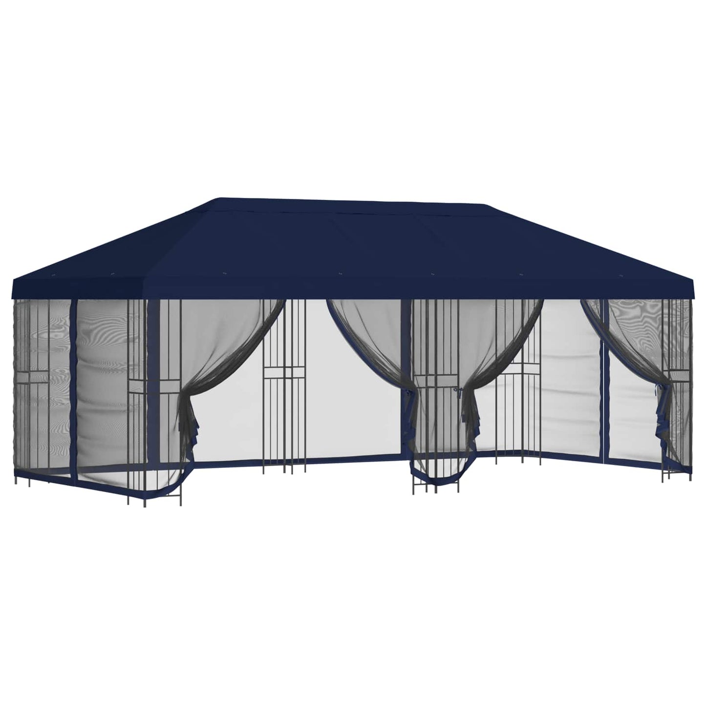 vidaXL 6 x 3 m Blue Polyester and Steel 190 gsm