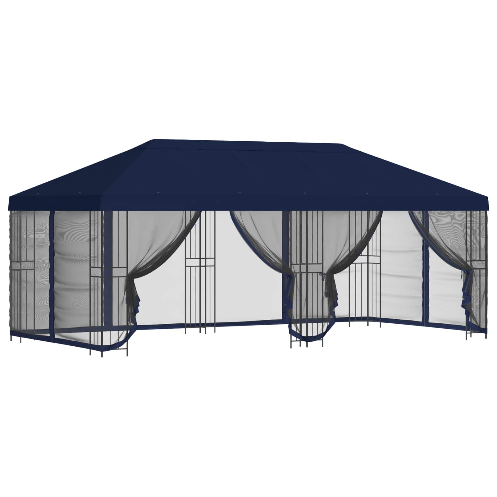 vidaXL 6 x 3 m Blue Polyester and Steel 190 gsm