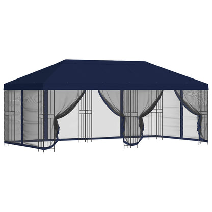 vidaXL 6 x 3 m Blue Polyester and Steel 190 gsm