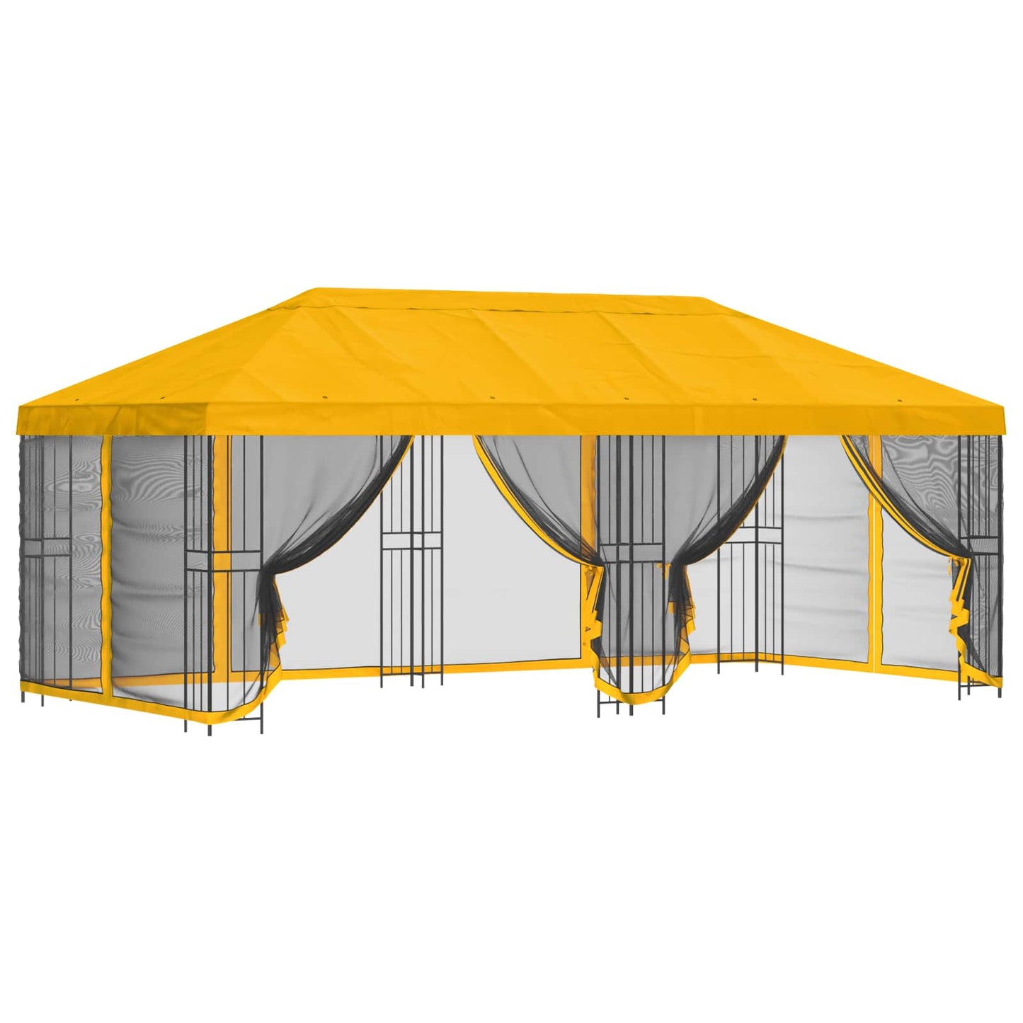 vidaXL 6 x 3 m Yellow Polyester and Steel 190 gsm