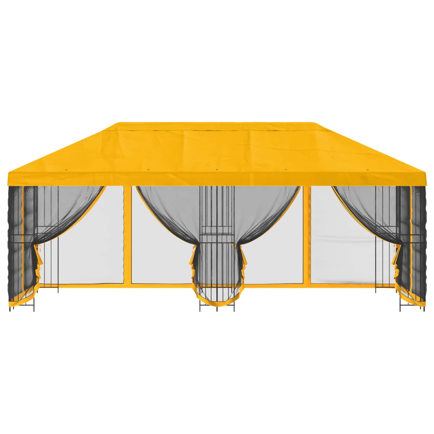 vidaXL 6 x 3 m Yellow Polyester and Steel 190 gsm