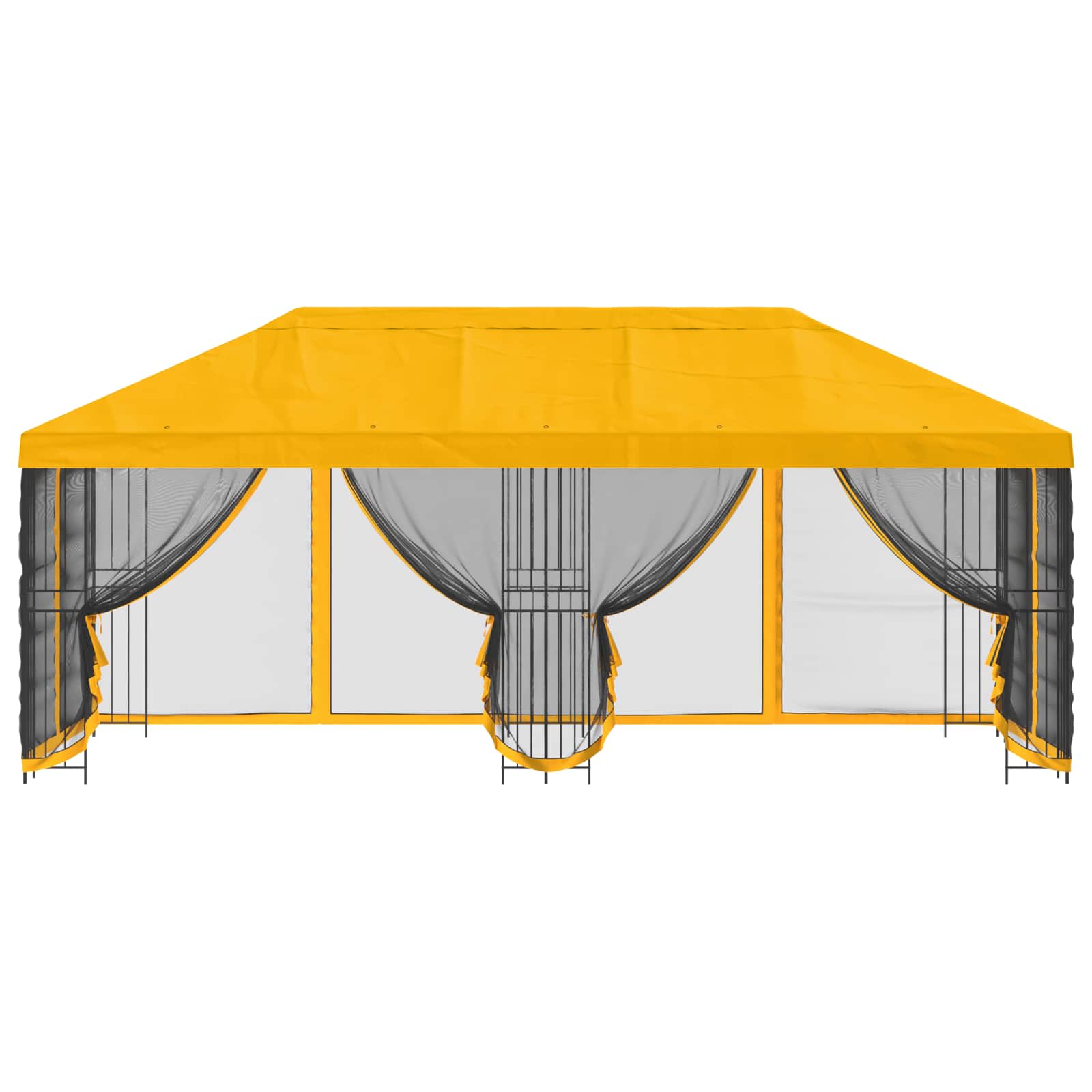 vidaXL 6 x 3 m Yellow Polyester and Steel 190 gsm