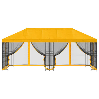 vidaXL 6 x 3 m Yellow Polyester and Steel 190 gsm