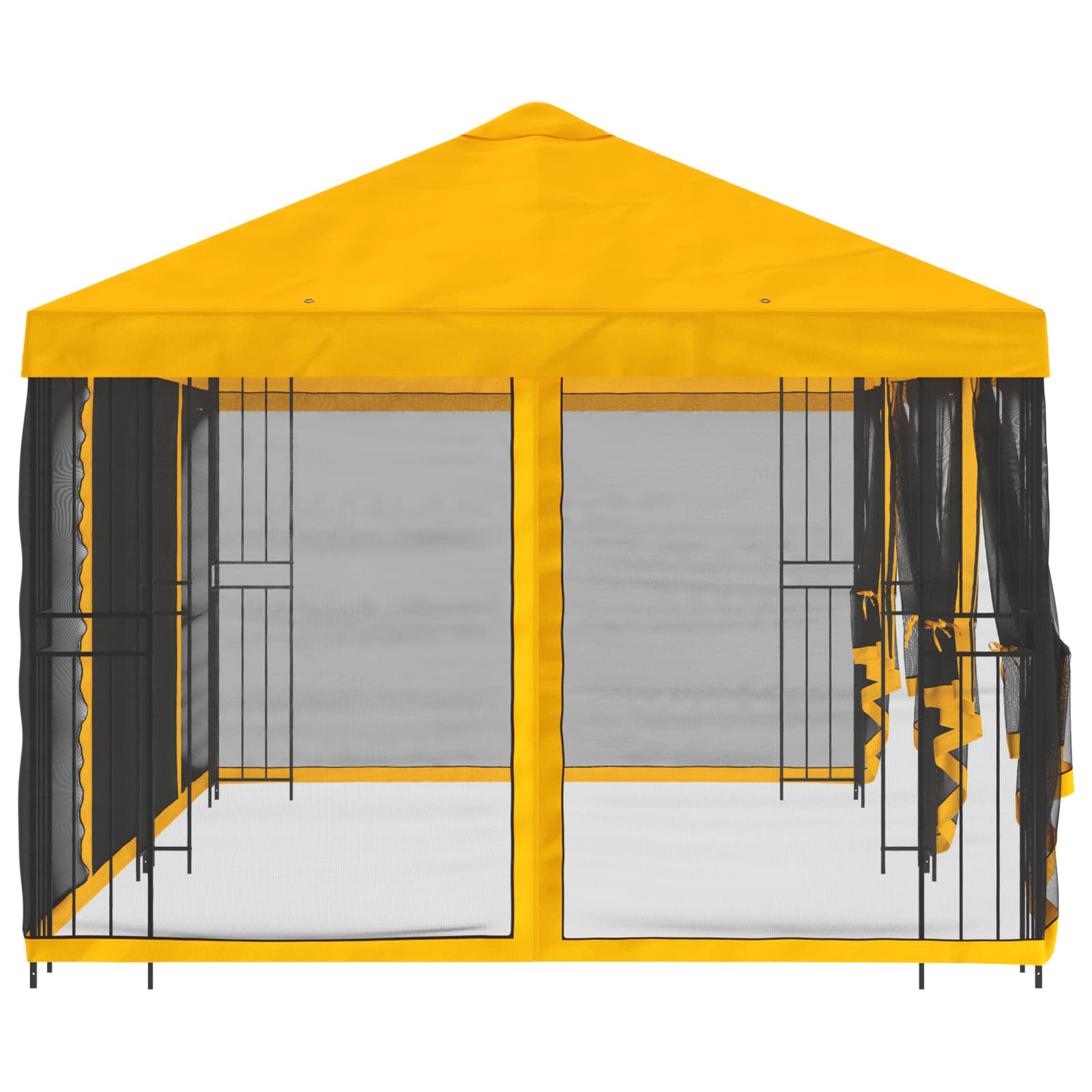 vidaXL 6 x 3 m Yellow Polyester and Steel 190 gsm