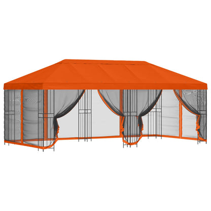 vidaXL 6 x 3 m Orange Polyester and Steel 190 gsm