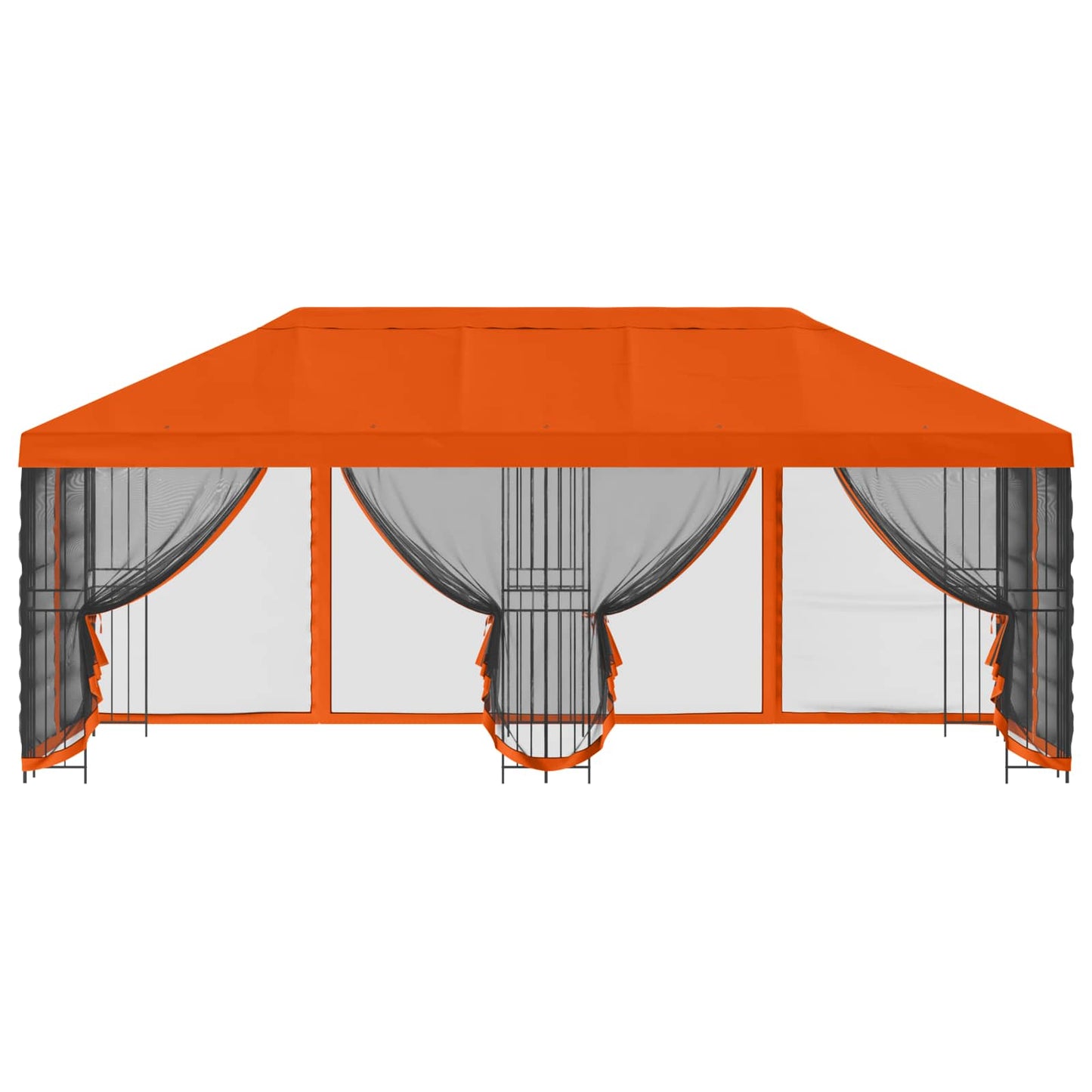 vidaXL 6 x 3 m Orange Polyester and Steel 190 gsm