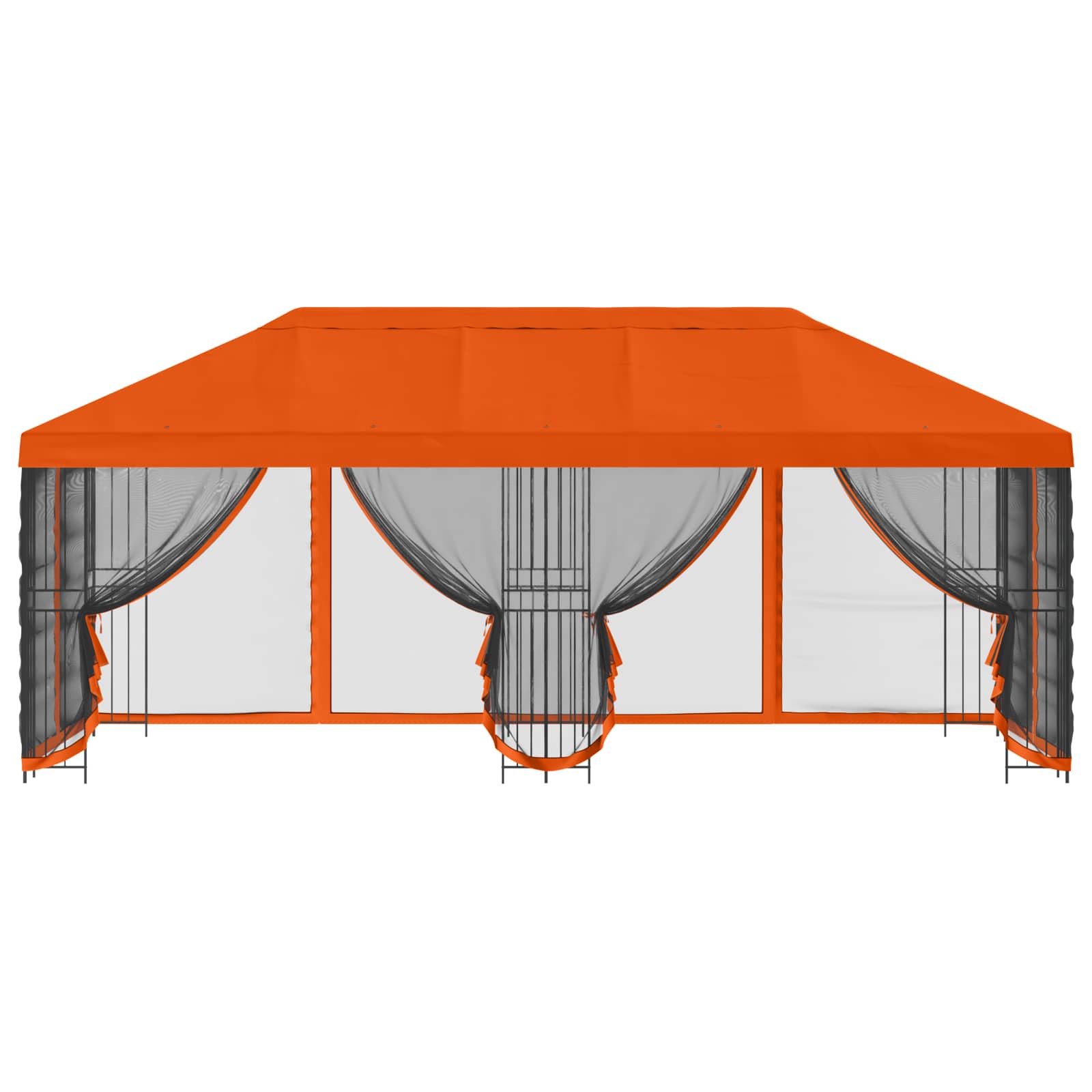 vidaXL 6 x 3 m Orange Polyester and Steel 190 gsm