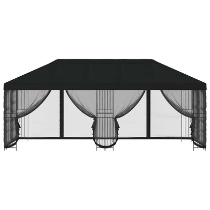 vidaXL 6 x 3 m Black Polyester and Steel 190 gsm
