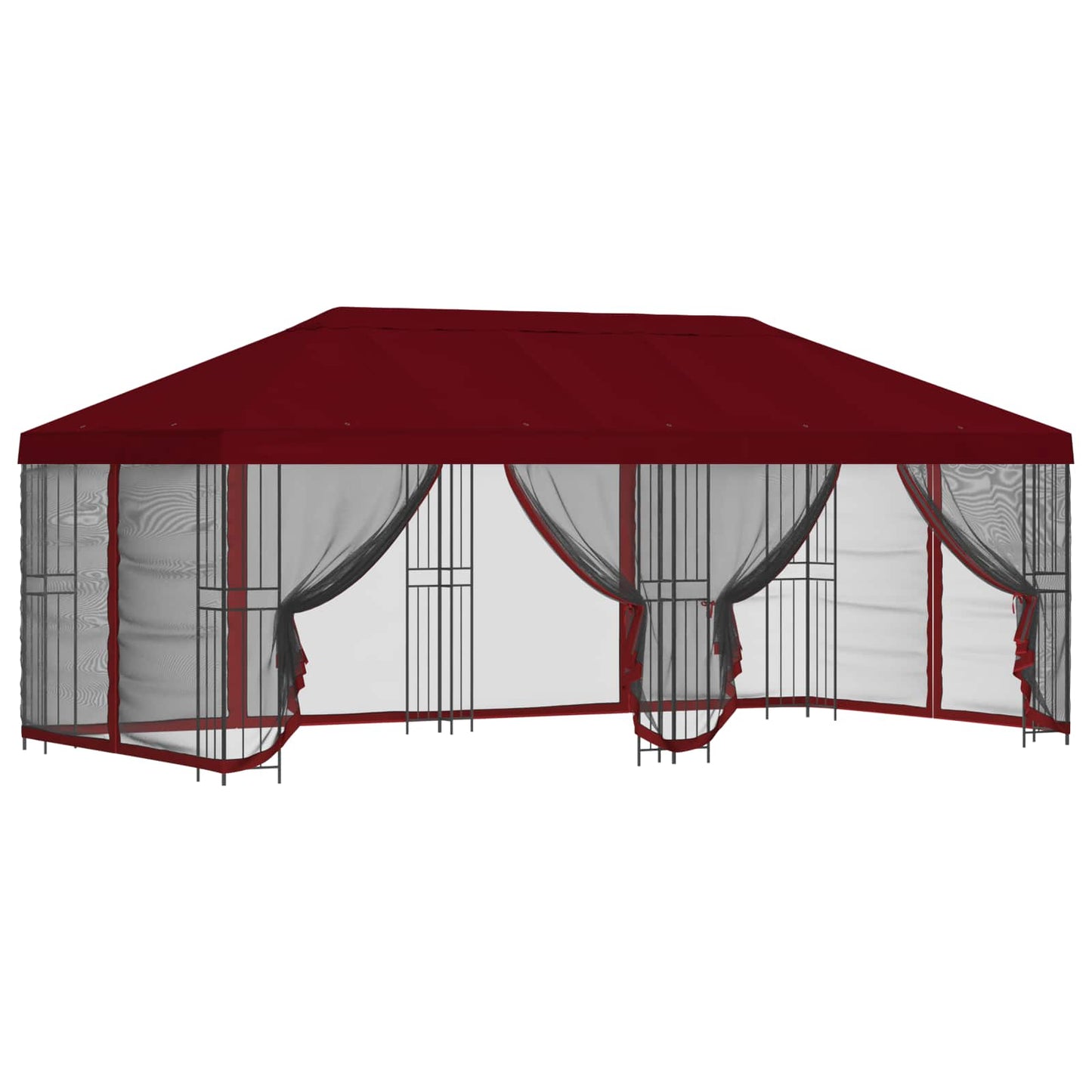 vidaXL 6 x 3 m Burgundy Polyester and Steel 190 gsm