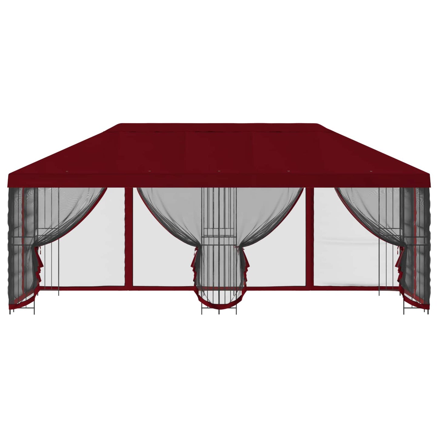 vidaXL 6 x 3 m Burgundy Polyester and Steel 190 gsm