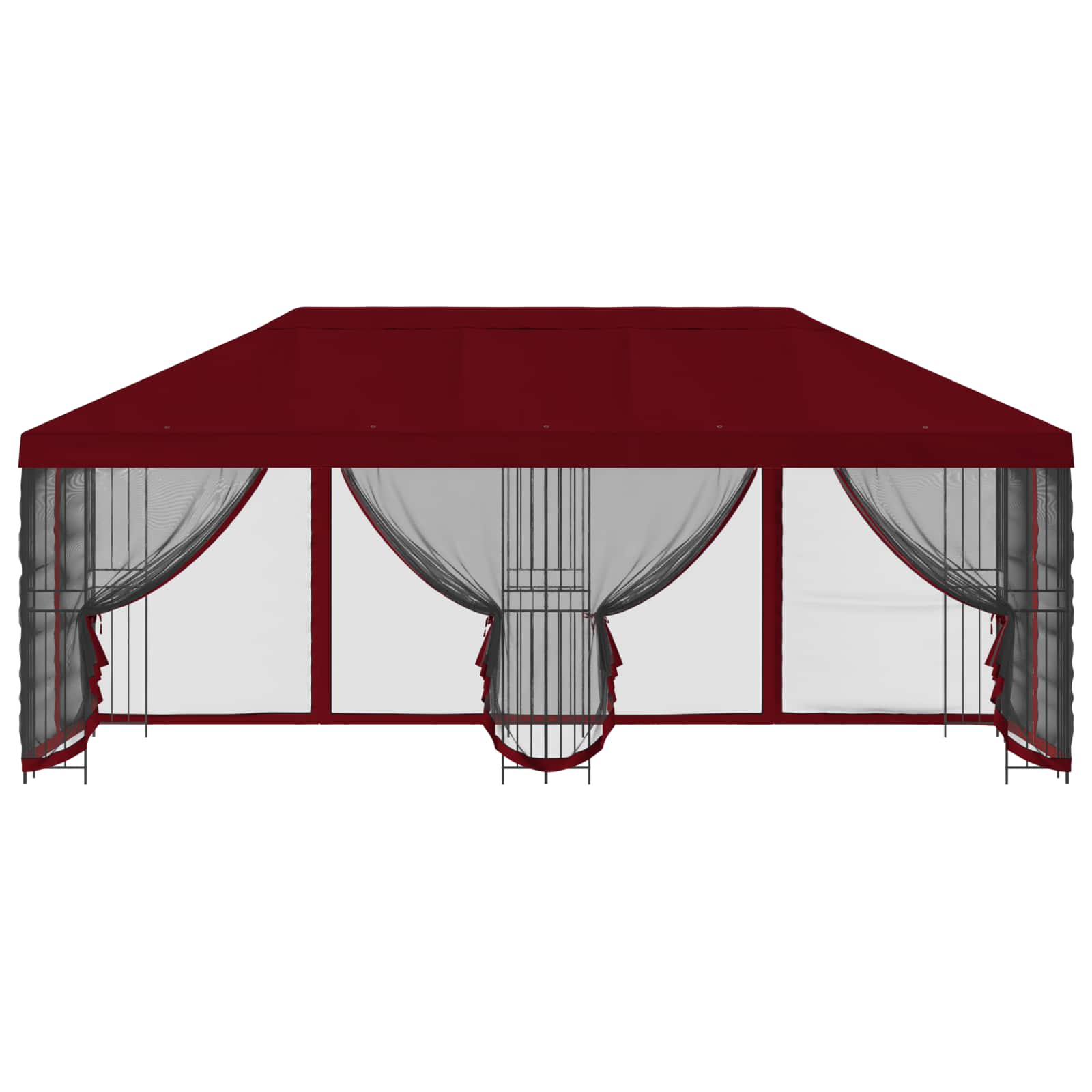 vidaXL 6 x 3 m Burgundy Polyester and Steel 190 gsm