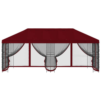 vidaXL 6 x 3 m Burgundy Polyester and Steel 190 gsm