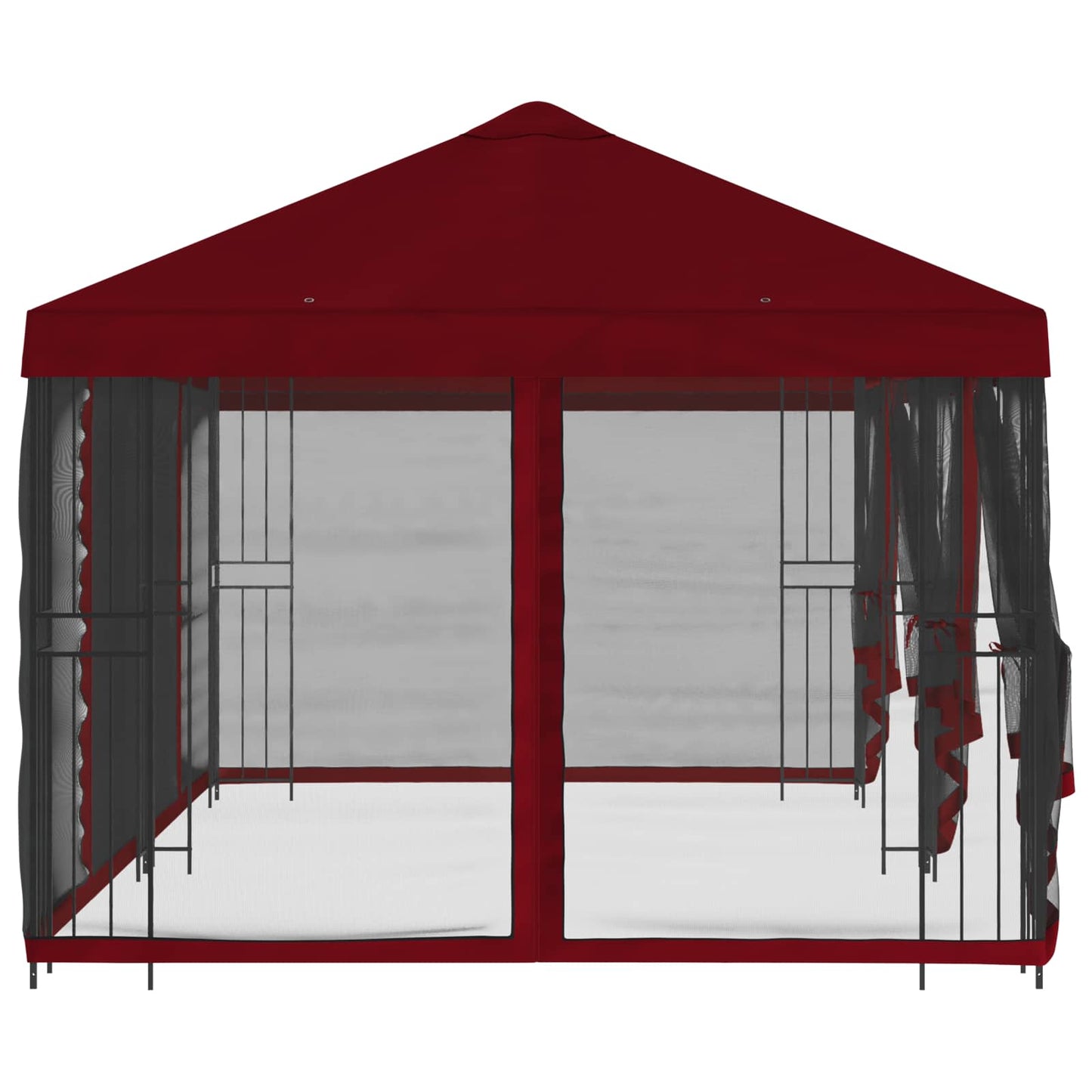 vidaXL 6 x 3 m Burgundy Polyester and Steel 190 gsm