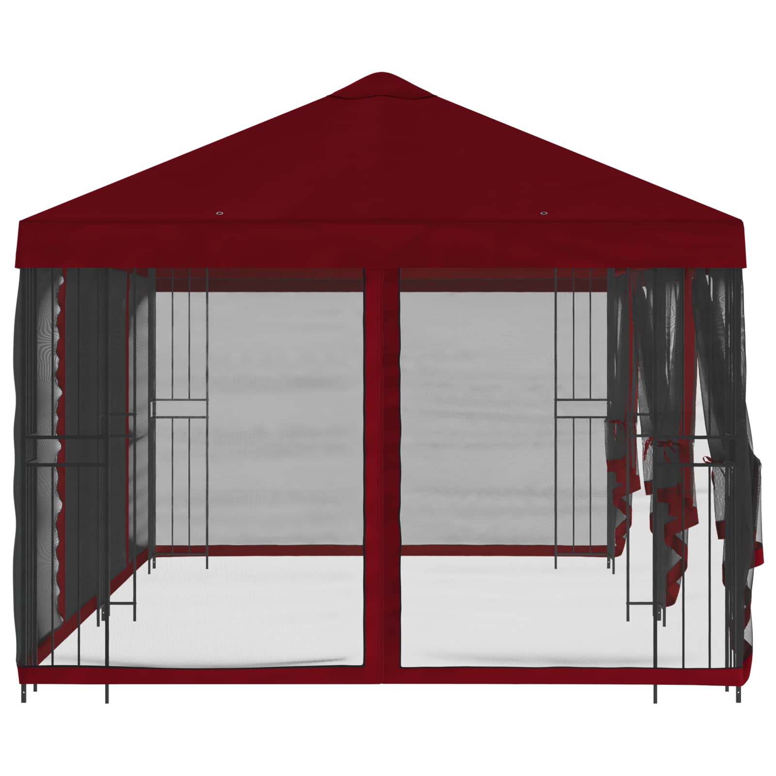 vidaXL 6 x 3 m Burgundy Polyester and Steel 190 gsm