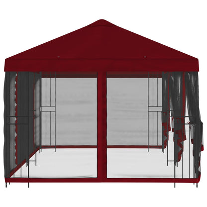 vidaXL 6 x 3 m Burgundy Polyester and Steel 190 gsm