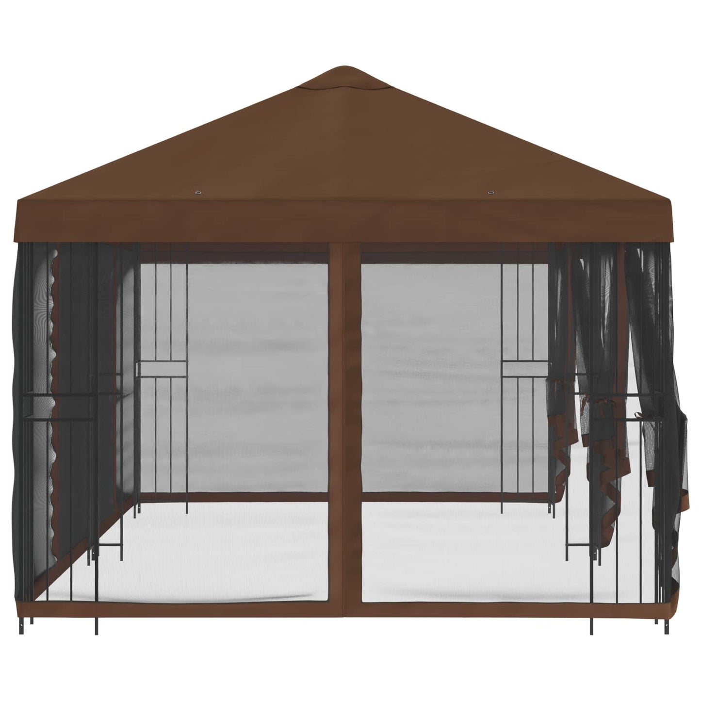 vidaXL 6 x 3 m Brown Polyester and Steel 190 gsm