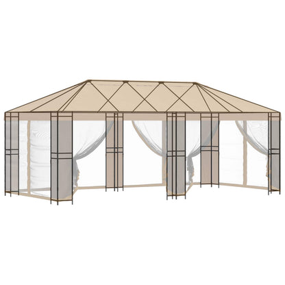 vidaXL Gazebo Frame Without Gazebo Fabric 6 x 3 m Black Steel - 62799