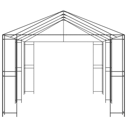 vidaXL Gazebo Frame Without Gazebo Fabric 6 x 3 m Black Steel - 62799