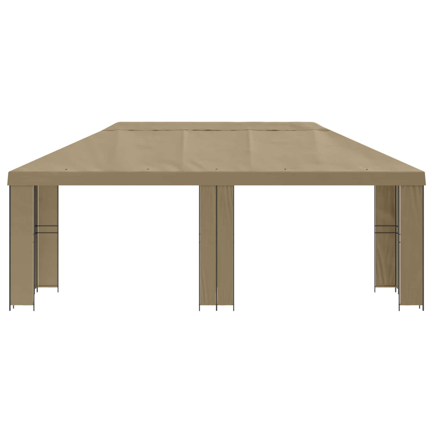 vidaXL Garden Gazebo 6 x 3 m Beige Polyester and Steel 190 gsm - 62802