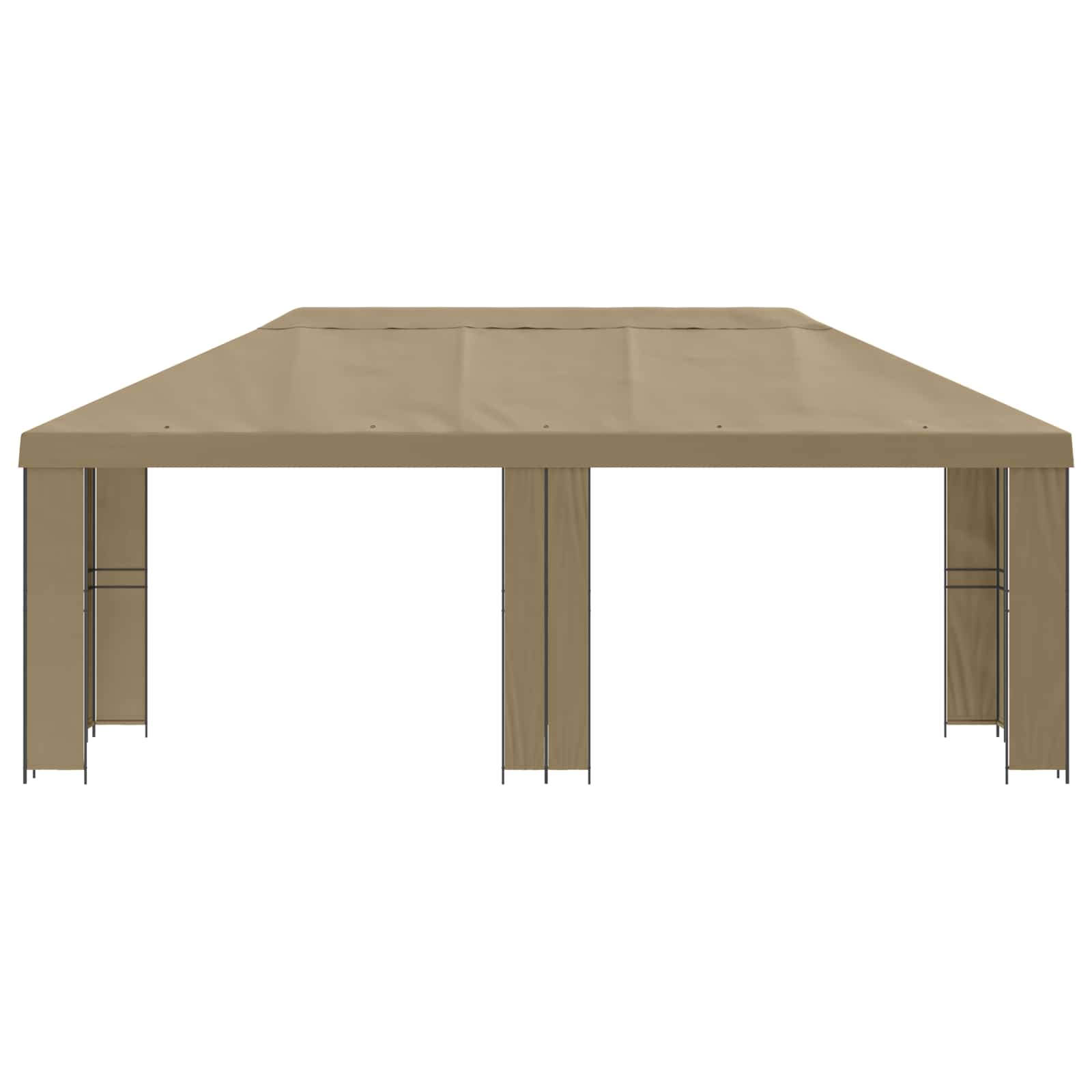 vidaXL Garden Gazebo 6 x 3 m Beige Polyester and Steel 190 gsm - 62802