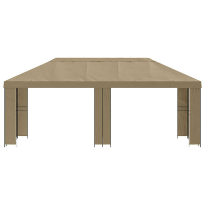 vidaXL Garden Gazebo 6 x 3 m Beige Polyester and Steel 190 gsm - 62802