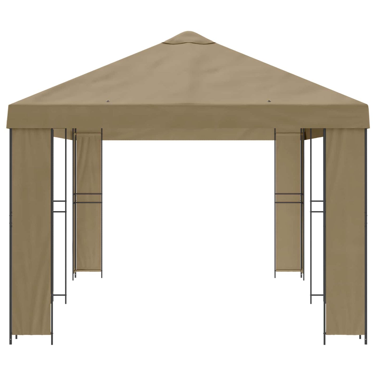 vidaXL Garden Gazebo 6 x 3 m Beige Polyester and Steel 190 gsm - 62802