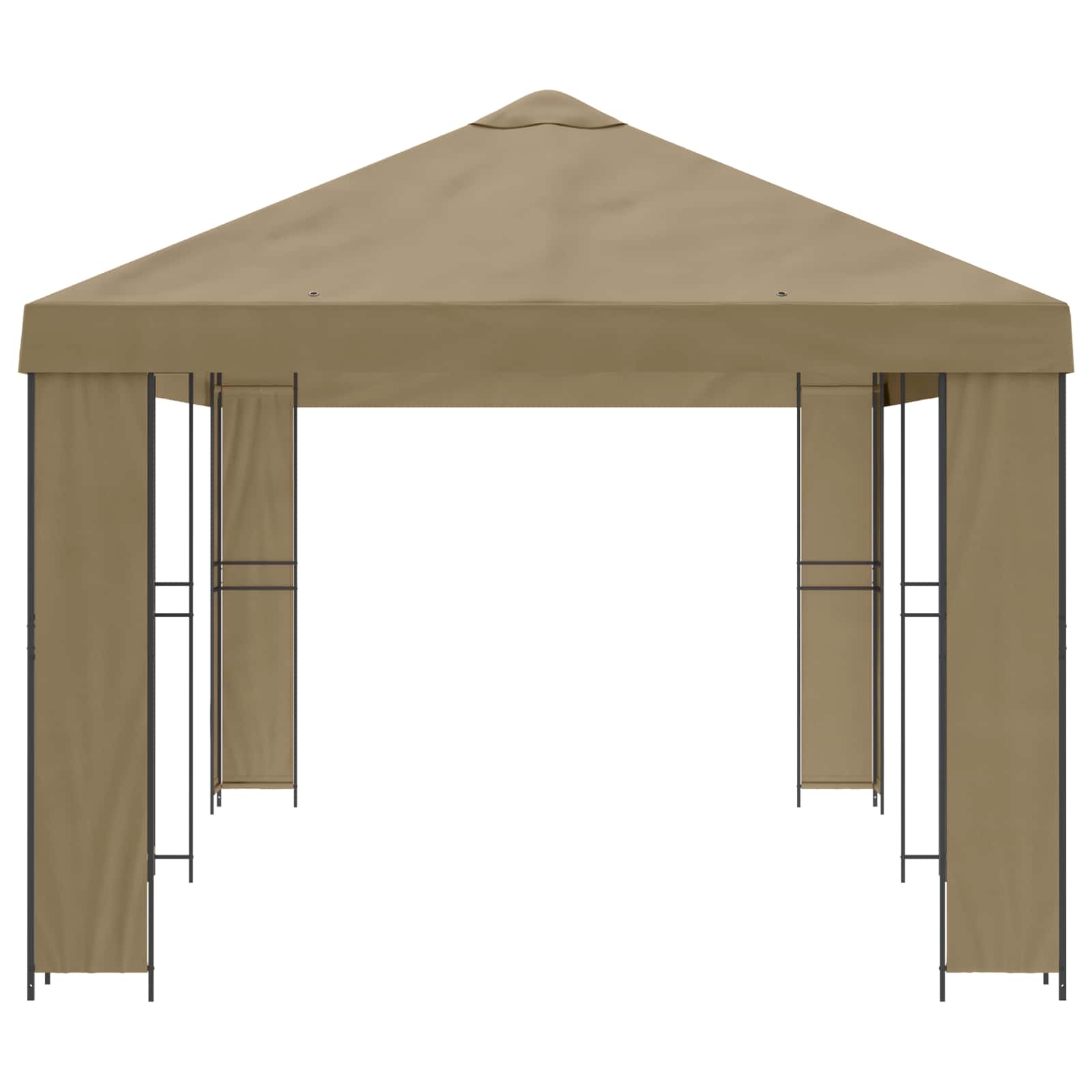 vidaXL Garden Gazebo 6 x 3 m Beige Polyester and Steel 190 gsm - 62802