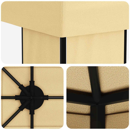 vidaXL Garden Gazebo 6 x 3 m Cream Polyester and Steel 190 gsm - 62804