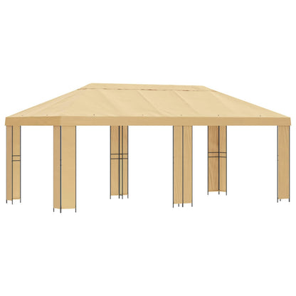vidaXL Garden Gazebo 6 x 3 m Cream Polyester and Steel 190 gsm - 62804