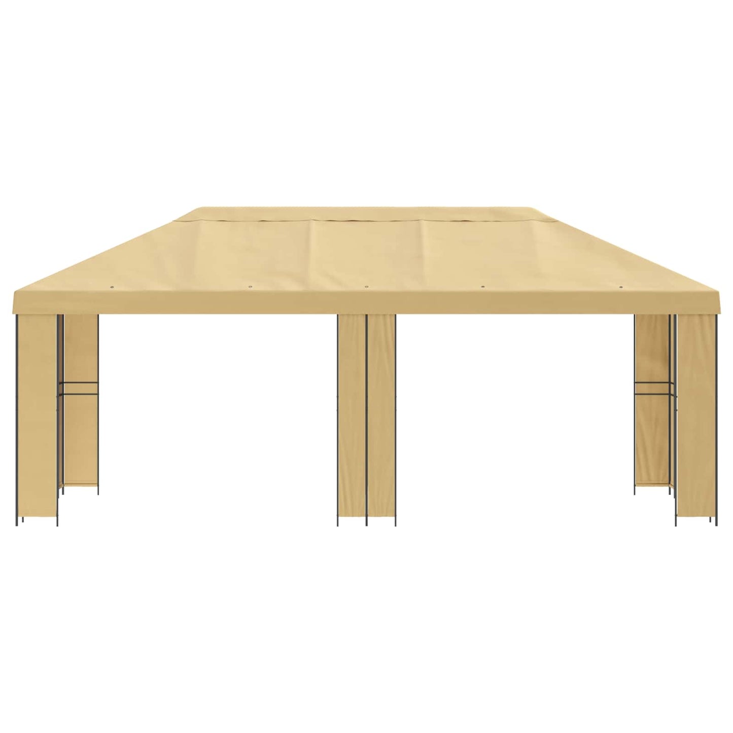 vidaXL Garden Gazebo 6 x 3 m Cream Polyester and Steel 190 gsm - 62804