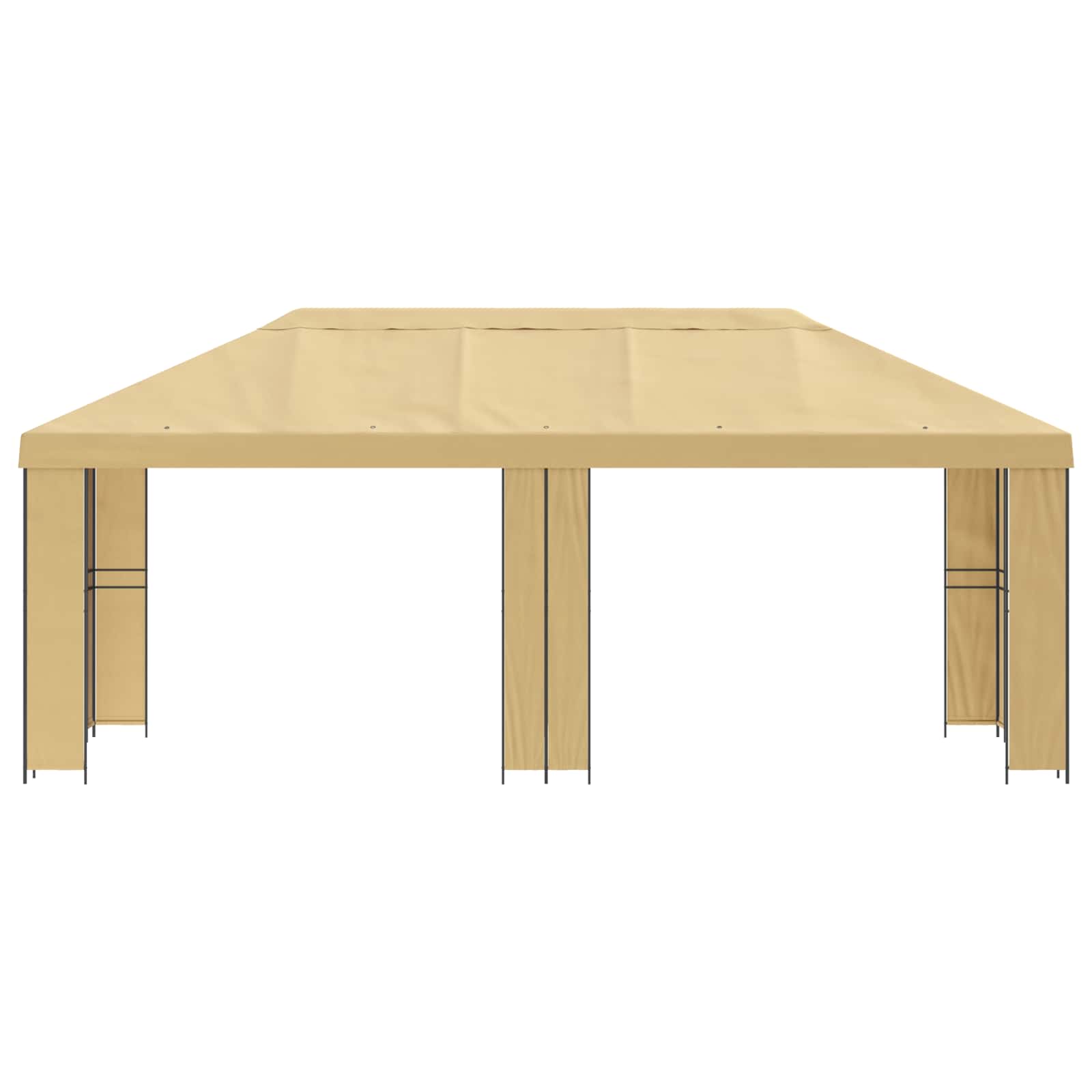vidaXL Garden Gazebo 6 x 3 m Cream Polyester and Steel 190 gsm - 62804