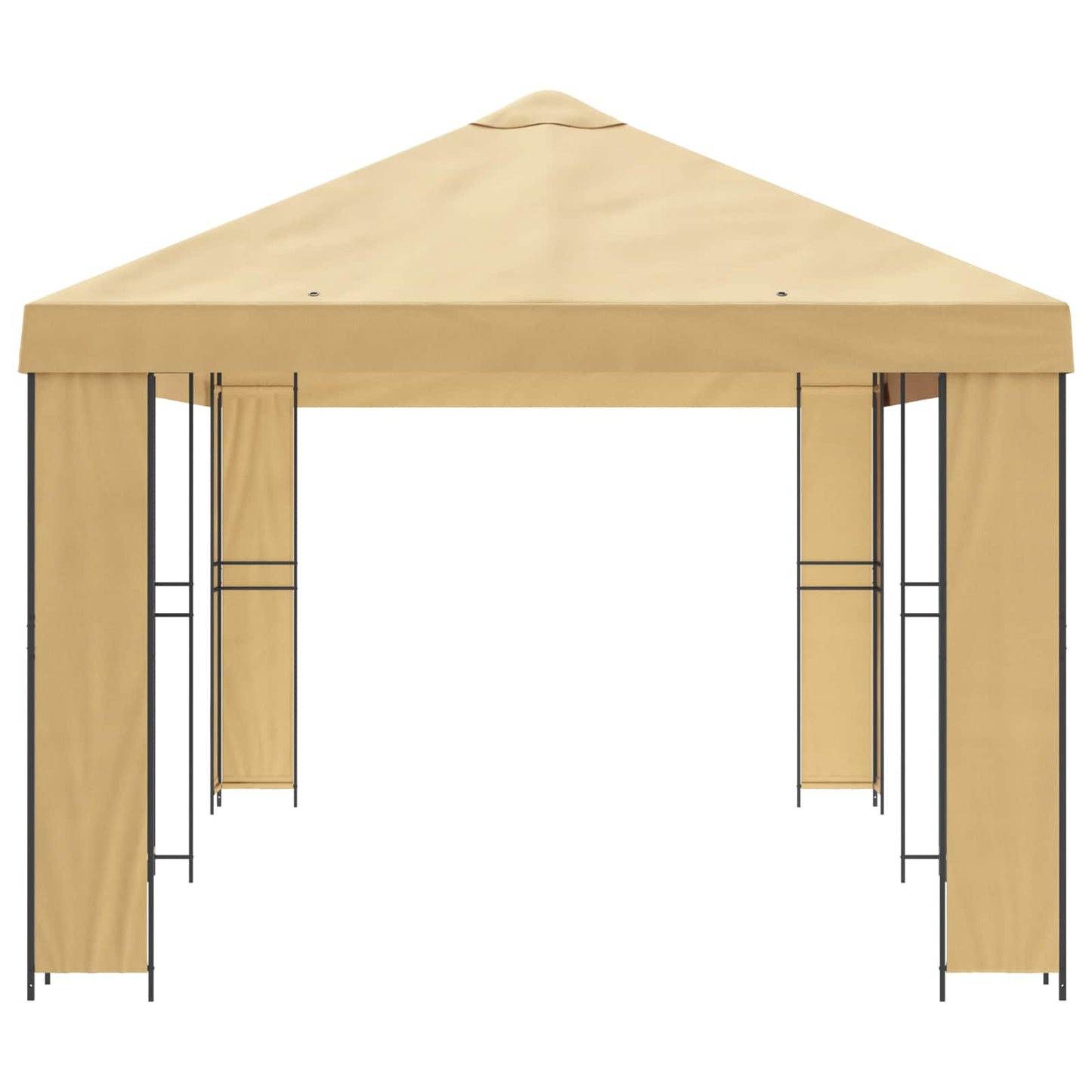 vidaXL Garden Gazebo 6 x 3 m Cream Polyester and Steel 190 gsm - 62804