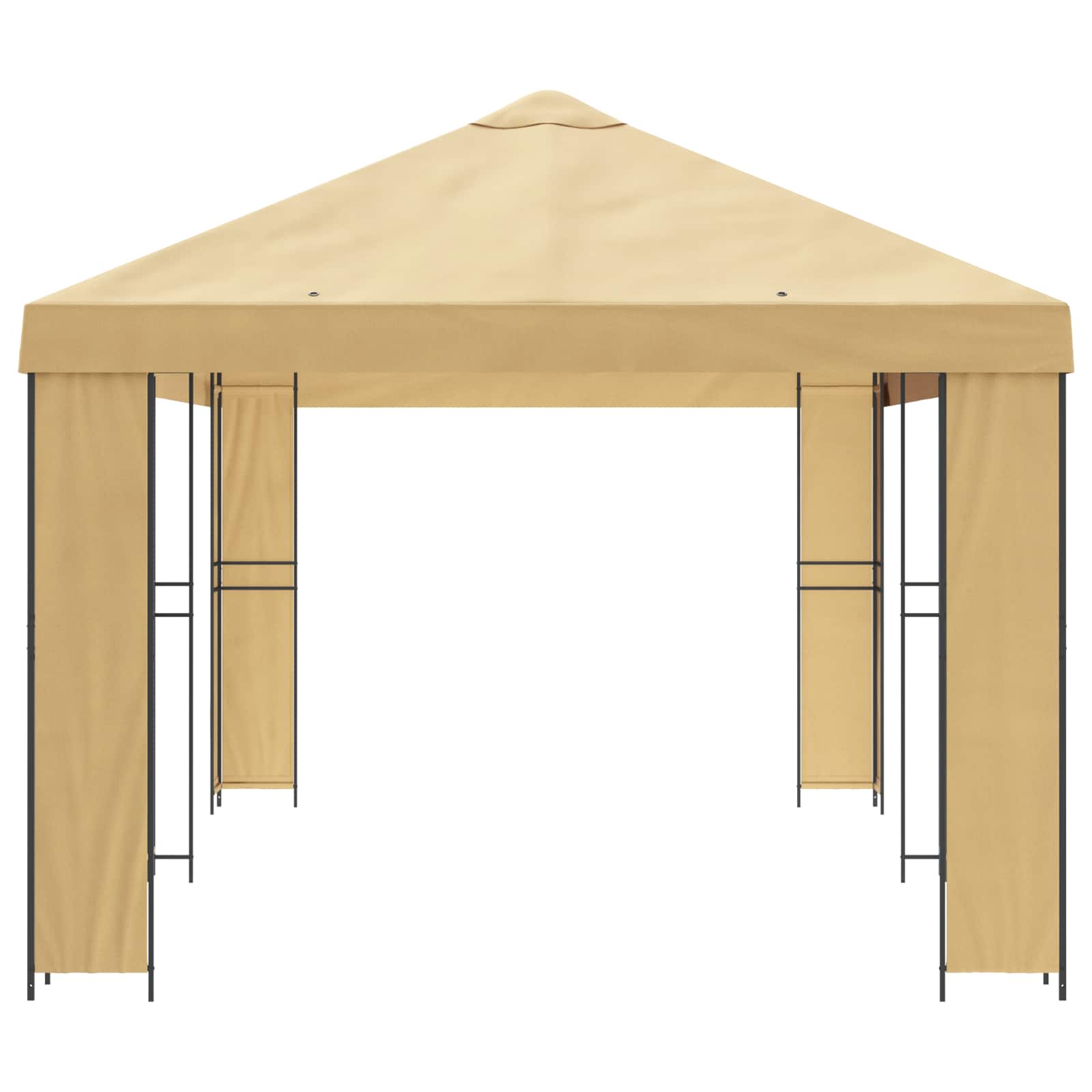 vidaXL Garden Gazebo 6 x 3 m Cream Polyester and Steel 190 gsm - 62804