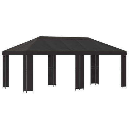 vidaXL Garden Gazebo 6 x 3 m Anthracite Polyester and Steel 190 gsm - 62808