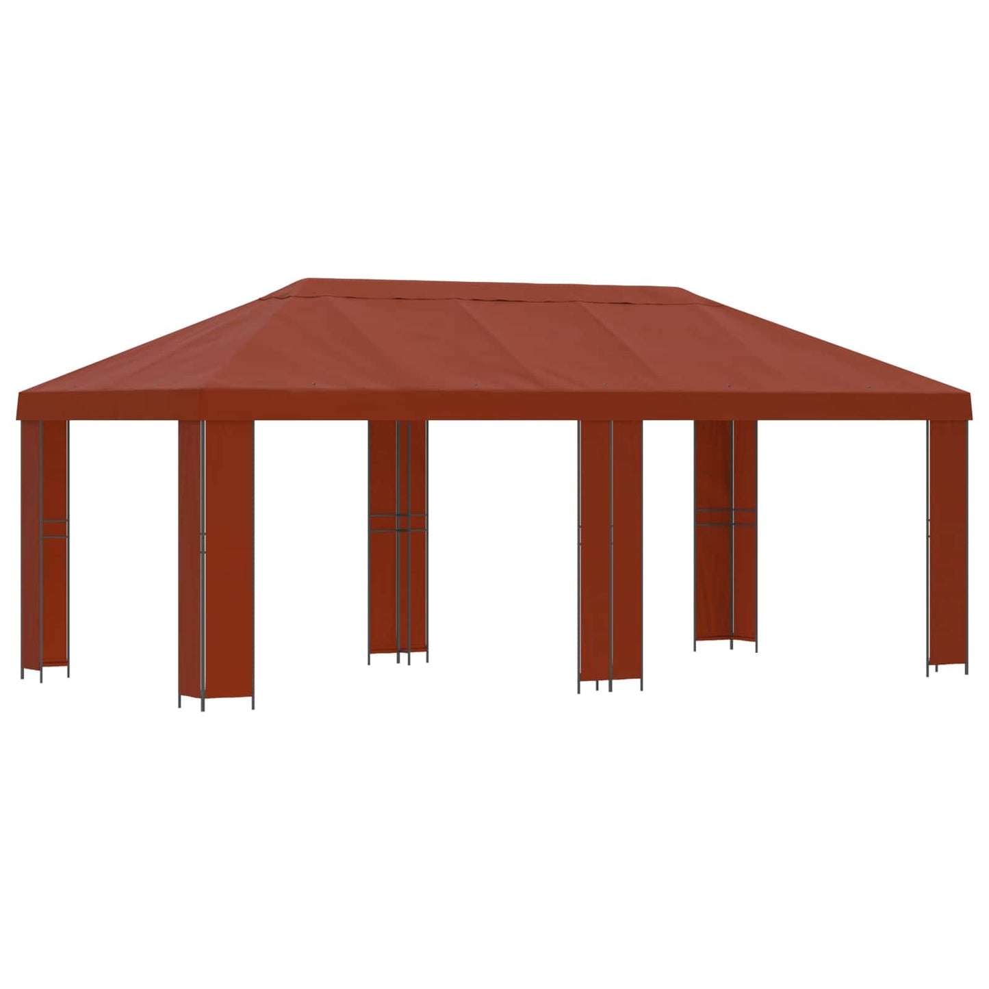 vidaXL Garden Gazebo 6 x 3 m Terracotta Polyester and Steel 190 gsm - 62815