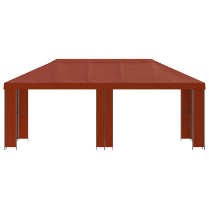 vidaXL Garden Gazebo 6 x 3 m Terracotta Polyester and Steel 190 gsm - 62815