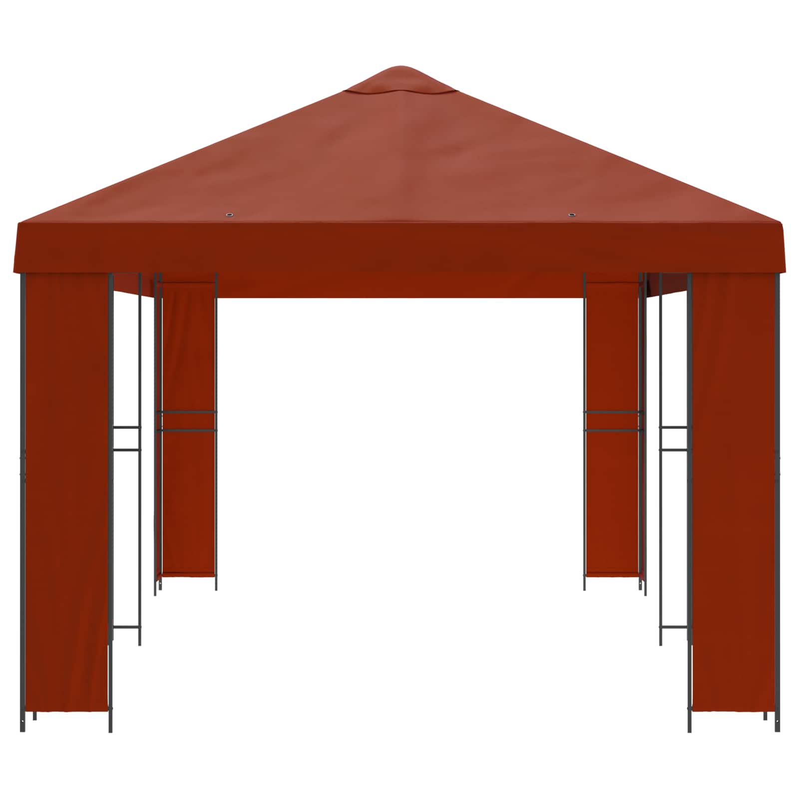 vidaXL Garden Gazebo 6 x 3 m Terracotta Polyester and Steel 190 gsm - 62815