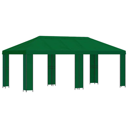 vidaXL Garden Gazebo 6 x 3 m Green Polyester and Steel 190 gsm - 62822