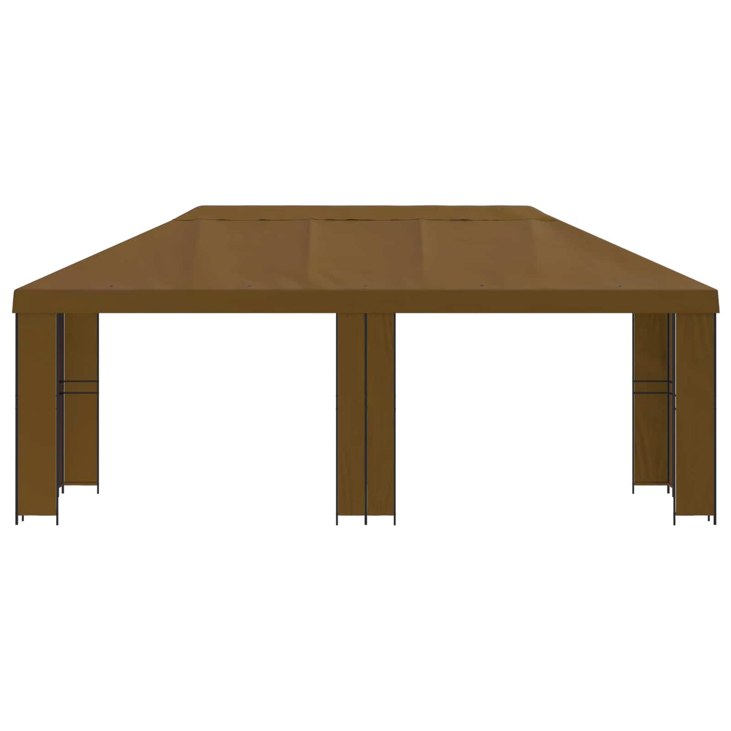 vidaXL Garden Gazebo 6 x 3 m Taupe Polyester and Steel 190 gsm - 62825