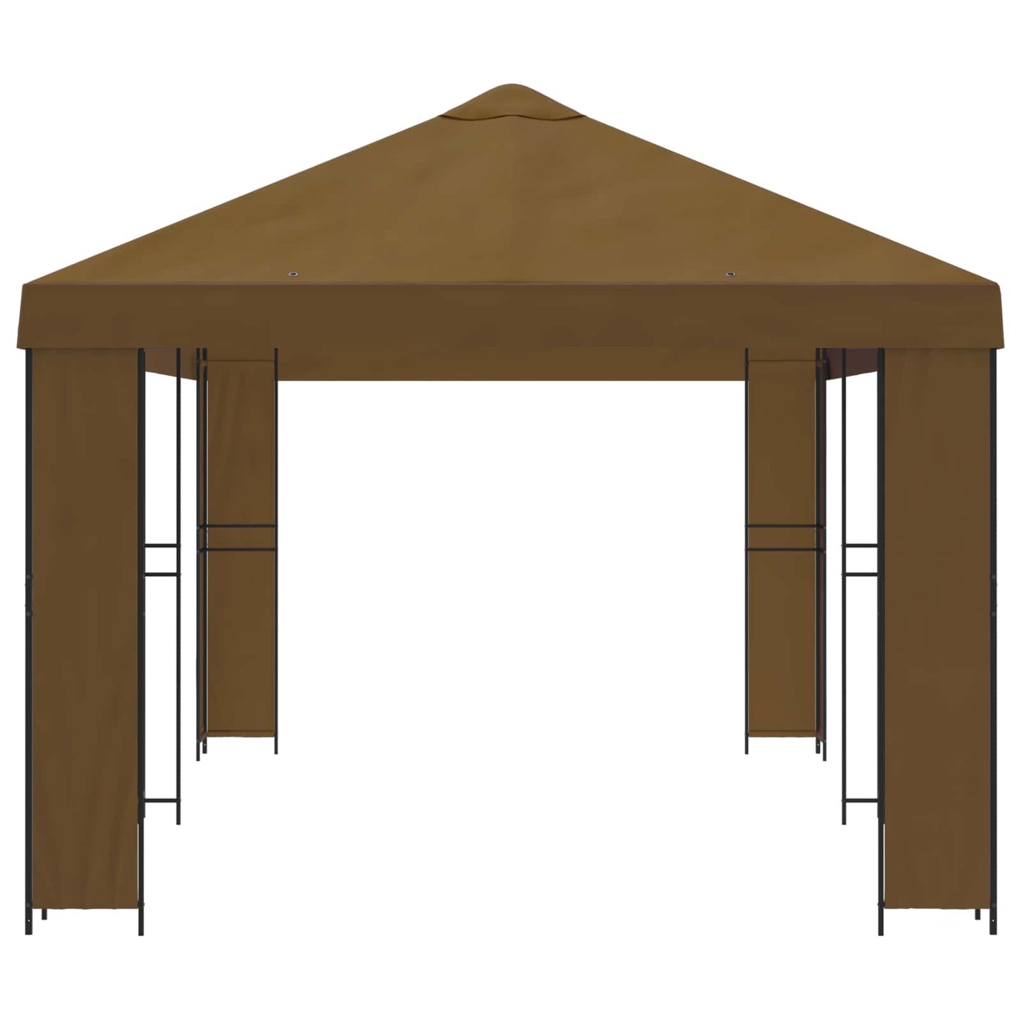 vidaXL Garden Gazebo 6 x 3 m Taupe Polyester and Steel 190 gsm - 62825