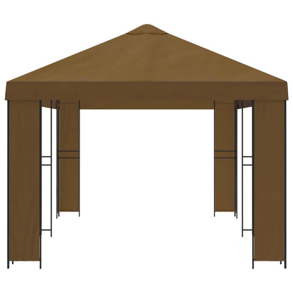 vidaXL Garden Gazebo 6 x 3 m Taupe Polyester and Steel 190 gsm - 62825